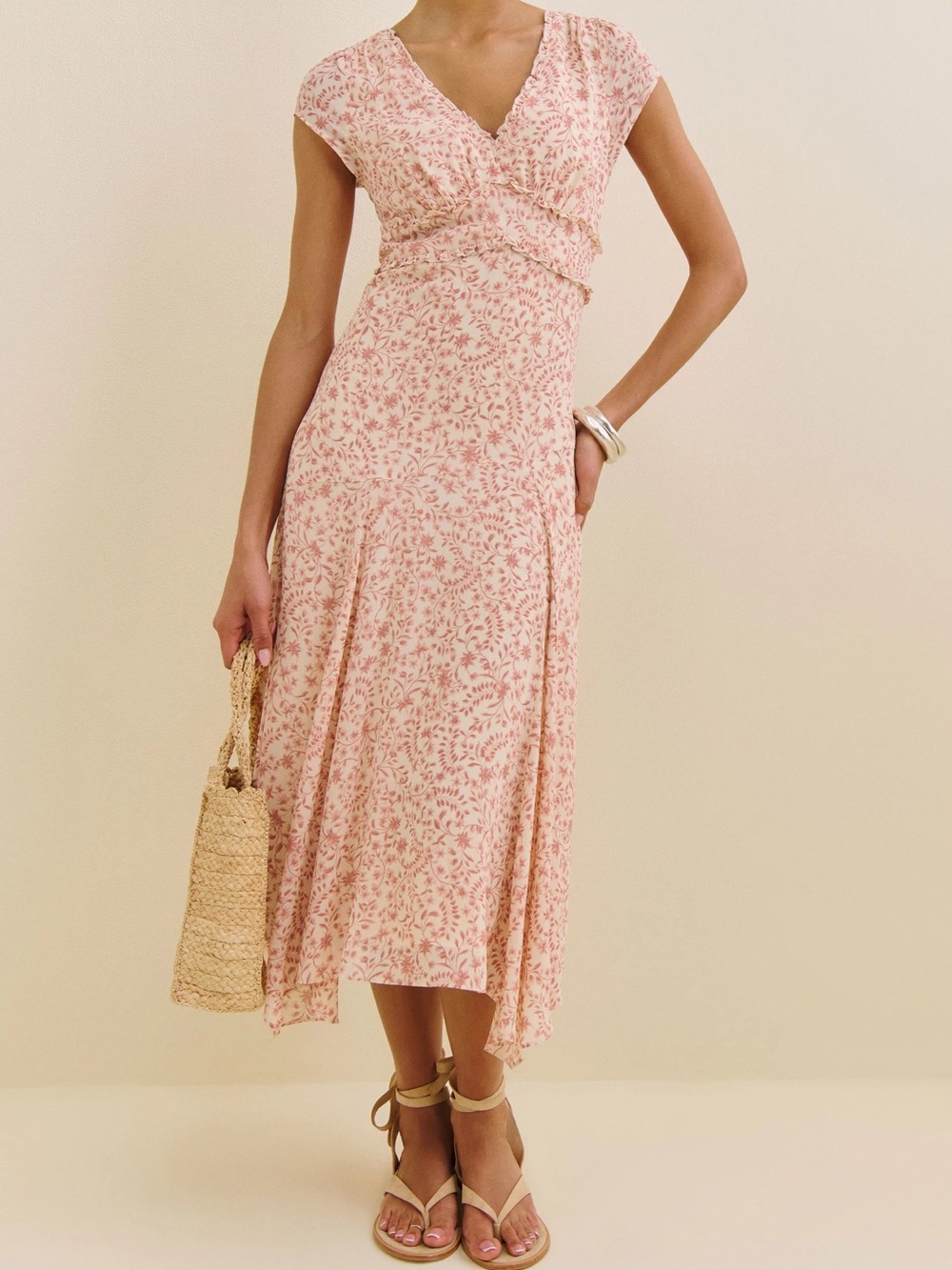Reformation floral midi dress